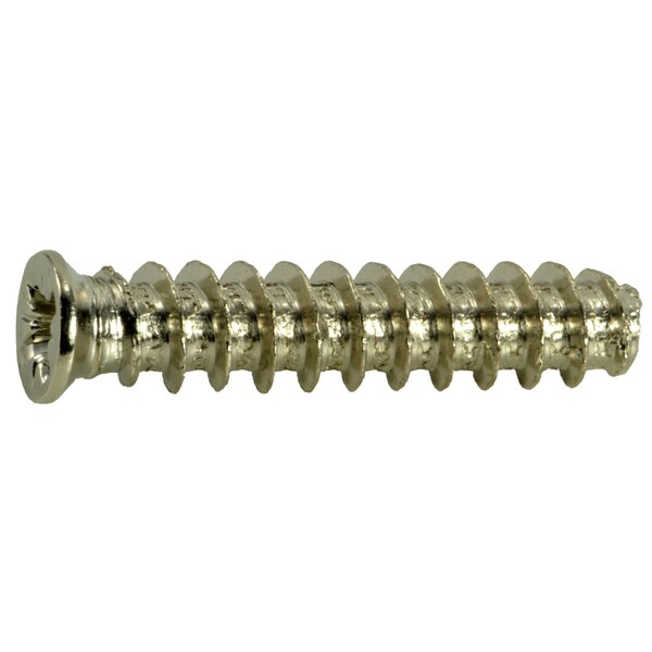 Midwest Fastener Wood Screw, M6.3, 30 mm, Nickel Steel Flat Head Phillips Drive, 12 PK 35992 - main